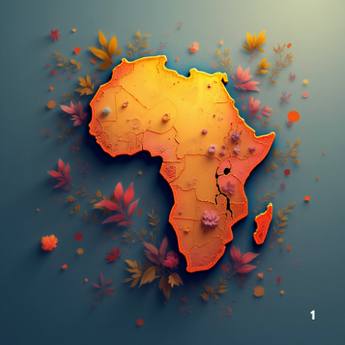Carte d'Afrique en or